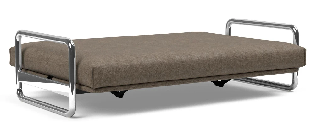 Lomira bäddsoffa, klädd i tyg 411 Esina Cedar Brown, som säng